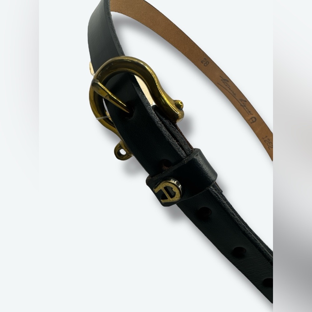 1990s Etienne Aigner Navy Signature Belt - Picture 4 of 5